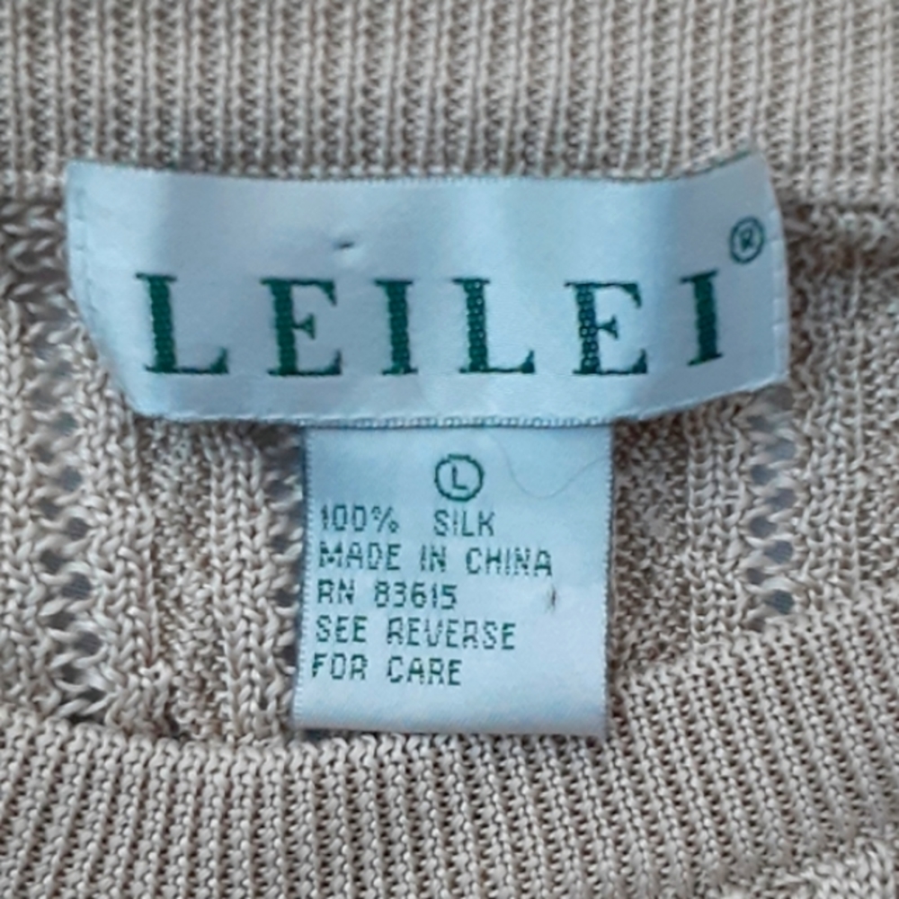 Vintage LEILEi Brand 100% Silk - Picture 5 of 7